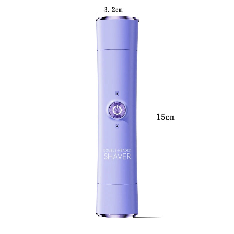 2-in-1 wireless rechargeable electric shaver, suitable for women - dual head bikini trimmer, suitable for both dry and wet use
