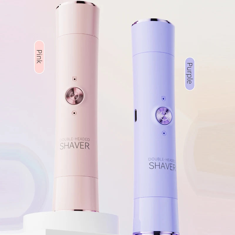 2-in-1 wireless rechargeable electric shaver, suitable for women - dual head bikini trimmer, suitable for both dry and wet use